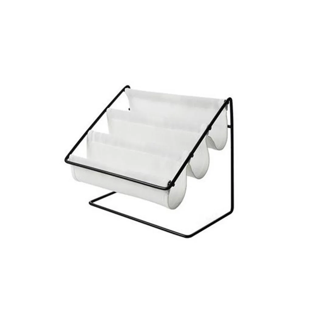 Настольная полка для хранения Органайзер для очков для канцтоваров и мелких предметов дисплей контейнер для хранения для домашнего хранения коробка чехол - Цвет: Белый