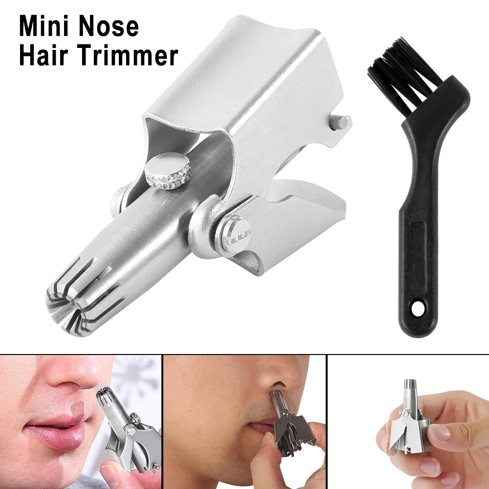 Portable Nose Hair Trimmer Ear Vibrissa Razor Manual Rhinothrix