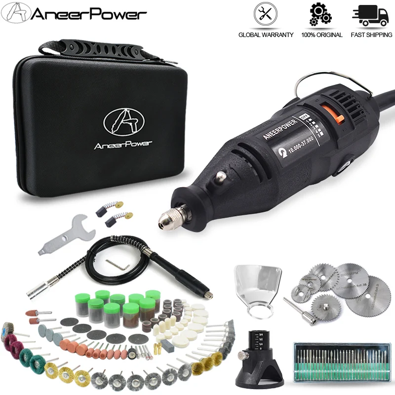 

5Variable Speed Dremel 180W Mini Electric Drill Engraver Rotary Tool Polishing Machine Power Tool Engraving Pen With Accessories