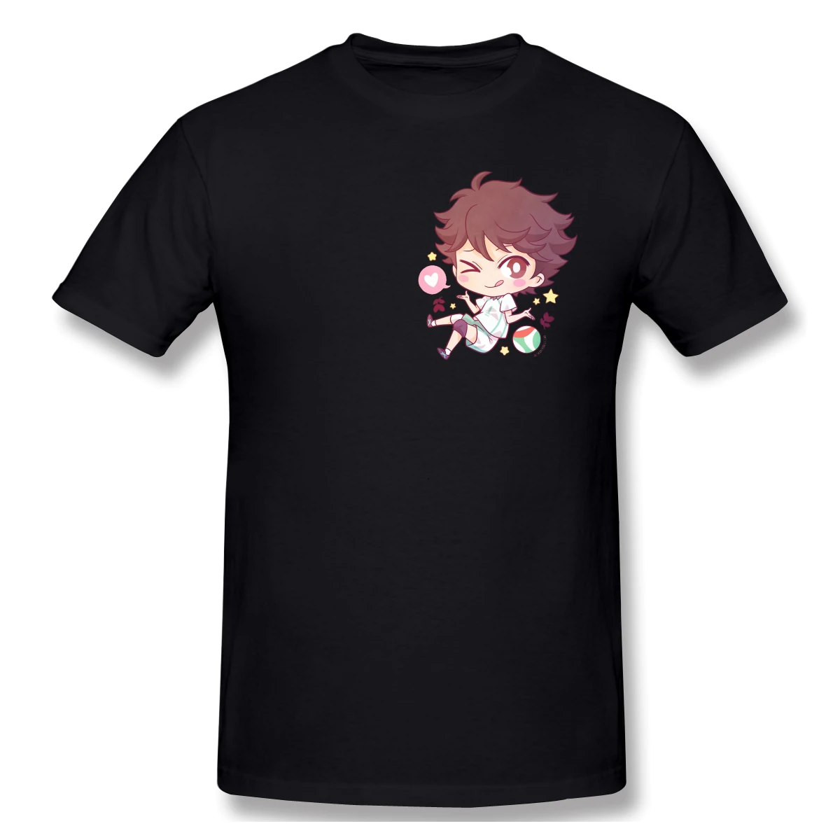 

Tooru Oikawa black T Shirt Haikyuu japanese sport anime homme T-Shirt Tees Pure Cotton Amazing Short Sleeve plus size best gift