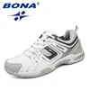 BONA Running Shoes For Men Lace Up Men Sport Shoes Leather Outdoor Jogging Sneakers Comfortable Zapatillas Male Walking Shoes ► Photo 2/6