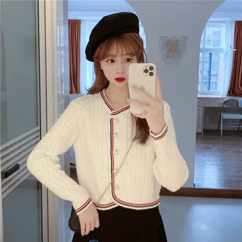 

New style in autumn and winter 2020 net red sweater is loose for women and knitted cardigan and round neck coat are fashionable
