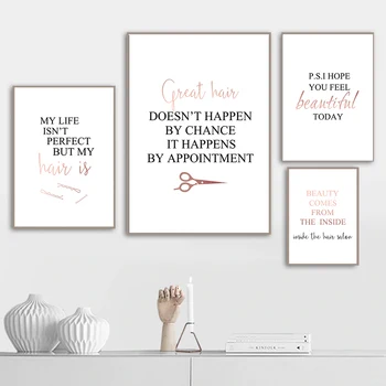 

Hair Salon Poster Beauty Wall Art Canvas Painting Quotes Posters And Prints Modern Canvas Print Salon Wall Pictures Room Decor