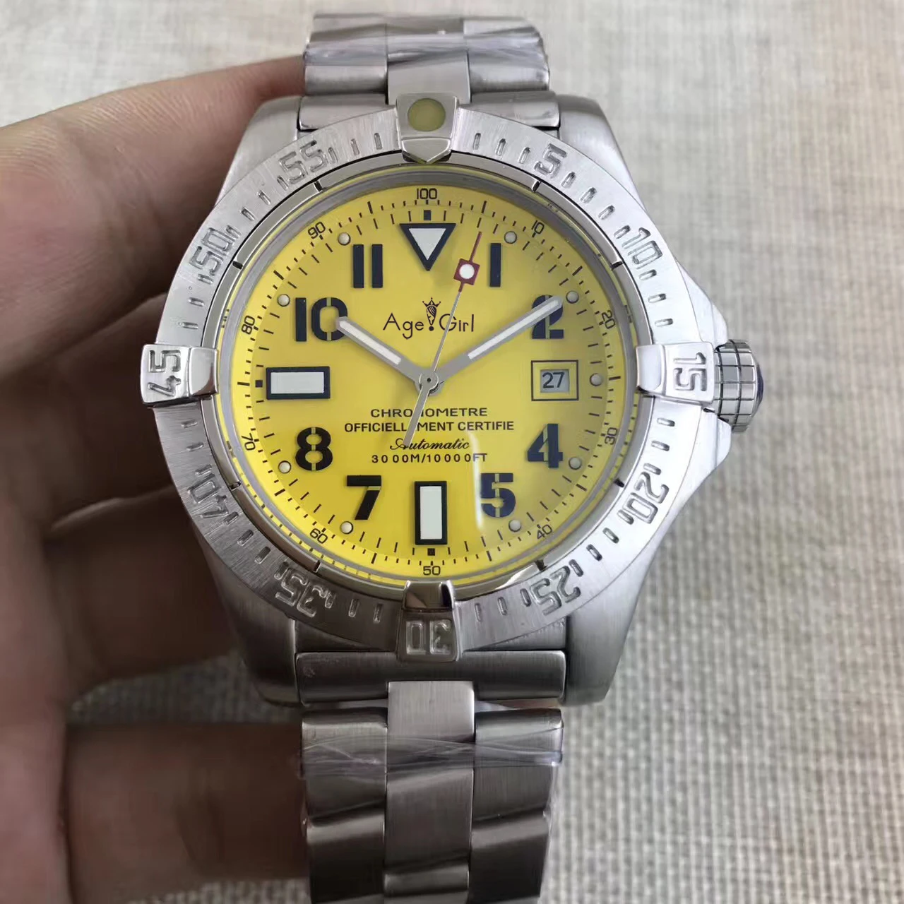 

Luxury Brand New Avenger Seawolf II Black Blue Yellow Automatic Mechanical Men Watch Stainless Steel Watches Sapphire Waterproof