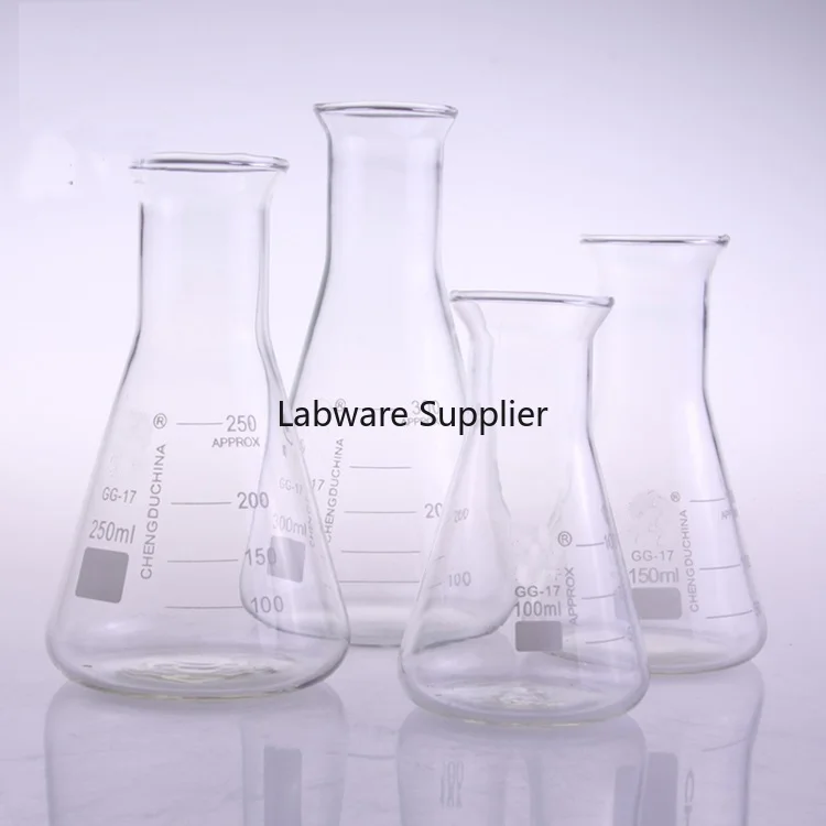 1 шт. коническая стеклянная колба Erlenmeyer лабораторное использование треугольная GG