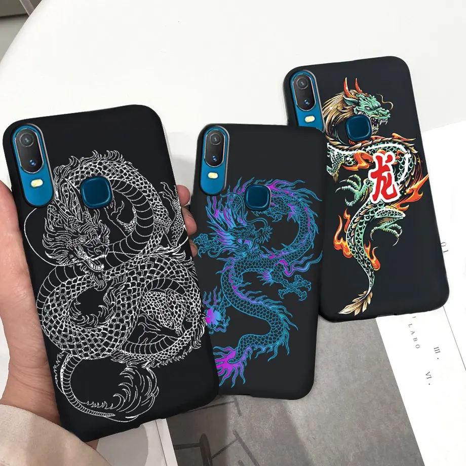 Силиконовый чехол с изображением Льва и дракона для Vivo Y11 2019 Y17 Y15 Y12 Y3 мягкая