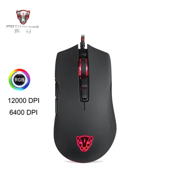 

Motospeed V70 USB Wired Mice PMW 3360 12000DPI 500Ghz 7 Button PUBG FPS Computer Gaming Mouse with RGB Backlit for Game Player