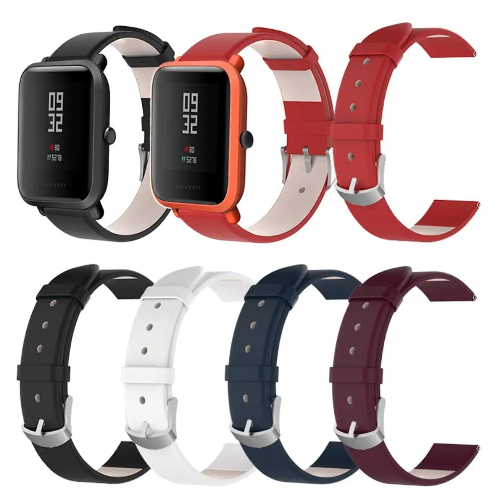 

Smart Bracelet Strap PU Leather Band Strap for Xiaomi Huami Amazfit Bip Youth Watch Band Strap fitness bracelet