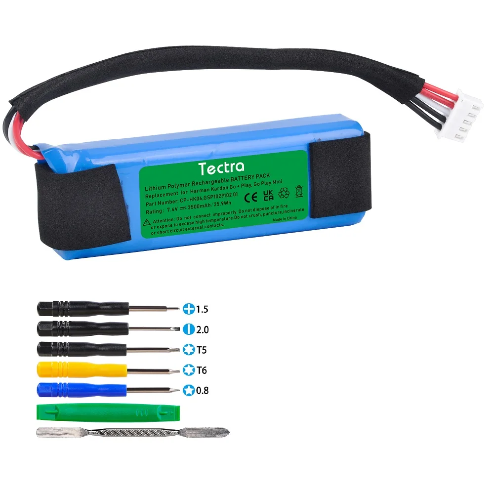 

3500mAh Replacement Battery for Harman/KARDON Go Play, Go Play Mini .CP-HK06 GSP1029102 01 Lithium Polymer Rechargeable battery