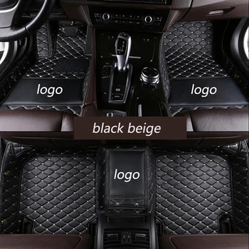 

Car floor mats with Logo/Brand Logo for Kia Sorento Sportage Optima K5 Forte Rio Cerato K3 leather Anti-slip car-styling carpet