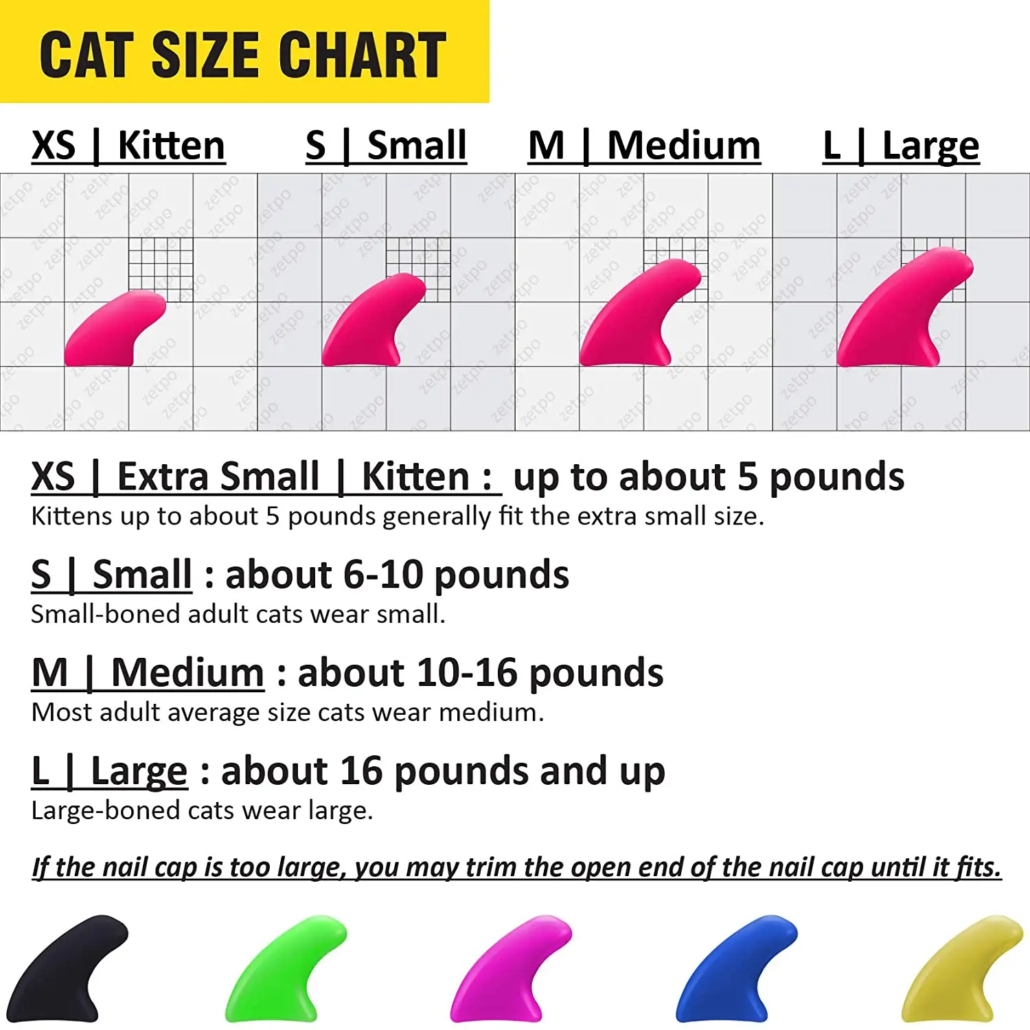 Cat Nail Caps 20 PCS/lot Soft Cat Claw Soft Paws with Adhesive Glue Size XS S M for Pet