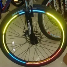 Светоотражающие Self-колесо клей Бумага колеса Светоотражающая Стикеры 26 дюймов горный велосипед бампер Стикеры s