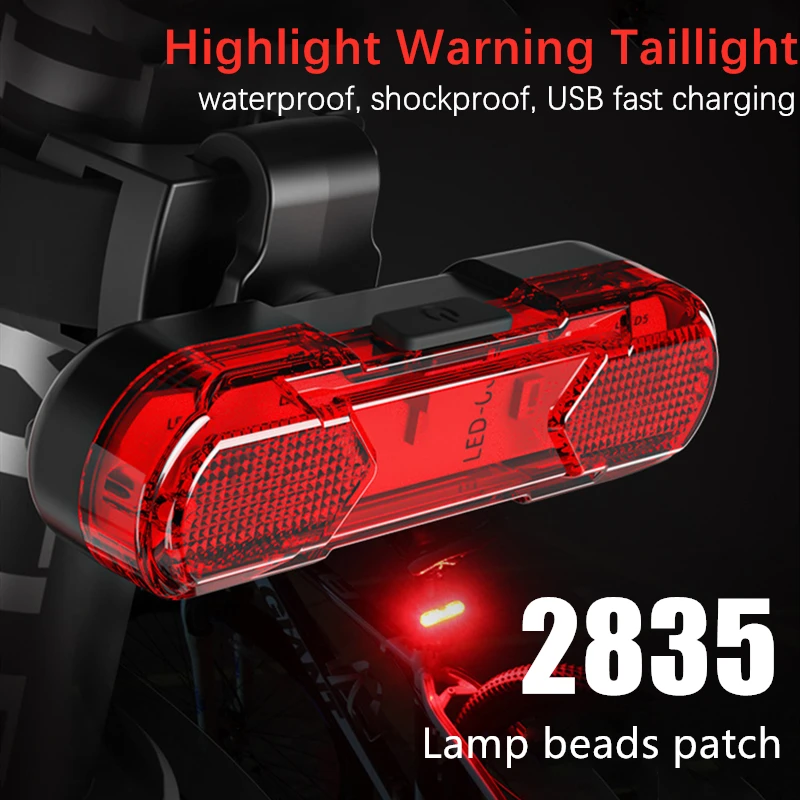 COB LED USB Rechargeable Bike Tail Light Bicycle MTB Cycling Warning Rear Lamp