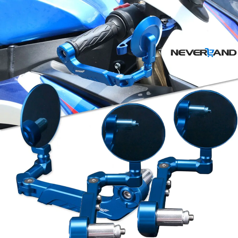 

Motorcycle Adjustable Brake Clutch Levers Guard 7/8"22mm Effective Protector Flexible Rearview Mirror For Kawasaki Suzuki Yamaha