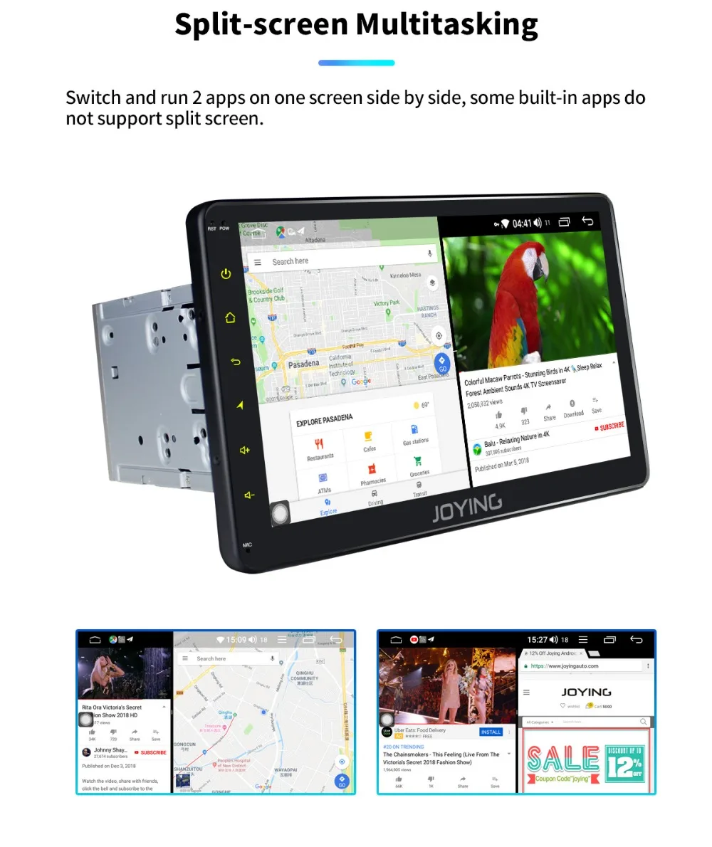 Perfect Android 8.1 car radio head unit  universal 2din 10.1 2GB Octa Core HD Screen GPS dsp navigation audio Media Player Tape recorder 19