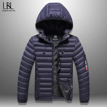 Зимнее Мужское Пальто С Наушниками Толстая Теплая Мужская Куртка Со Съемным Капюшоном Единственный Цвет Повседневная Мужская Куртка Парка Однотонная