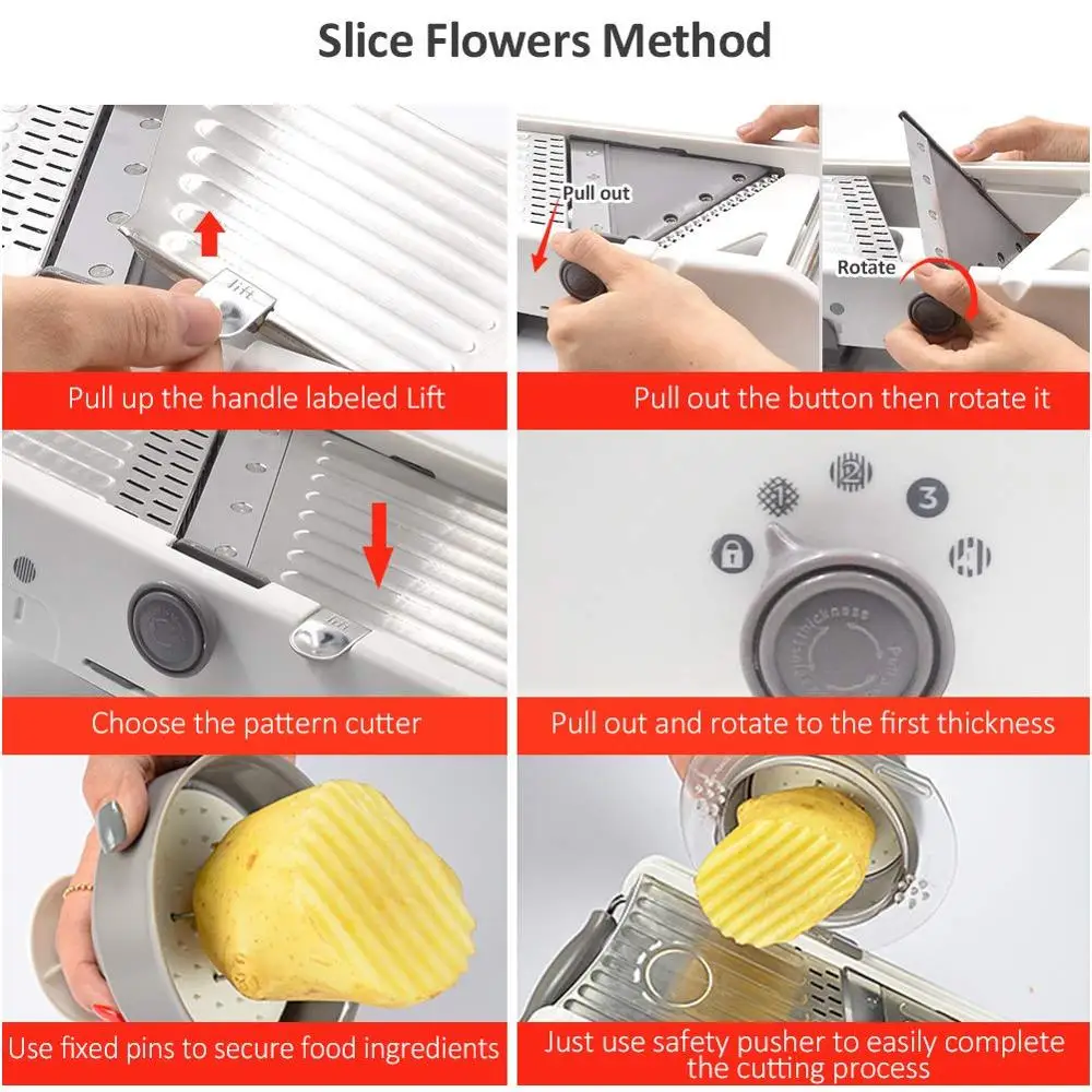 18-in-1 Adjustable Mandoline Slicer 4