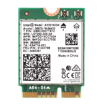 

Wi-Fi 6 Intel AX201 Bluetooth 5.0 Dual Band 2.4G/5G Wireless NGFF Wifi Card AX201NGW 802.11ac/ax 2.4Gbps Wlan adapter
