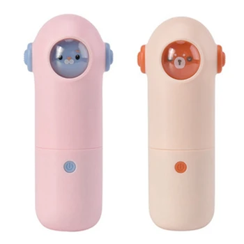 

-2 Pcs 2000Mah Handheld Portable Mini Fan Usb Rechargeable Brushless Silent Small Desk Fan Power Bank Outdoor Air Cooler for Ro