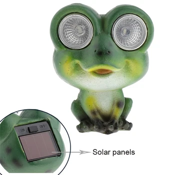 

Solar LED Figurine Lights Resin Animal Green Frog Garden Decor Yard Patio Lawn Solar Powered Light Yard Housewarming Gift