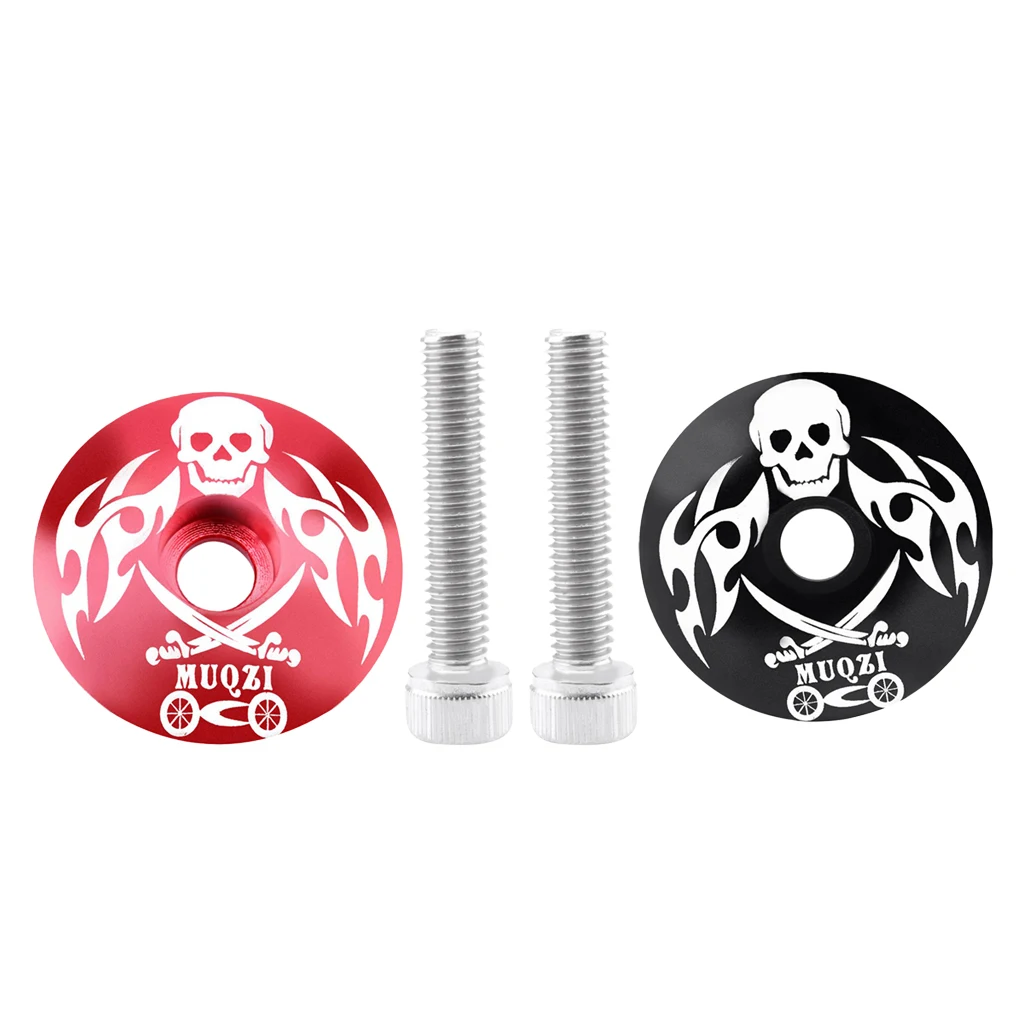 2Pcs MTB BMX Fixed Gear/Folding Bike Stem Top Cap Aluminum Alloy Bike Road Bicycle Headset Cover