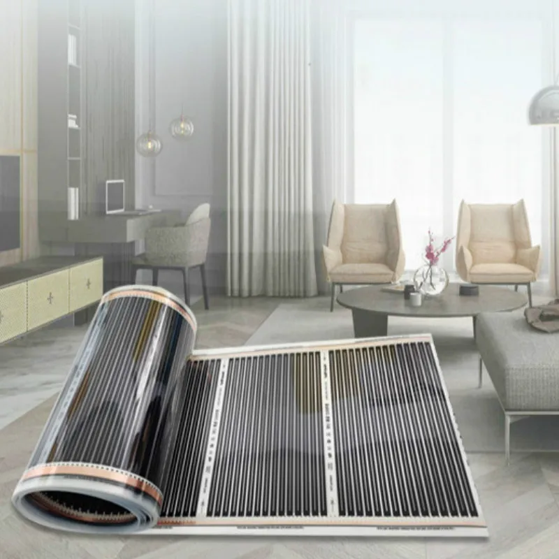 Electric Underfloor Heating Infrared Heating Film 220V 220W 50cm-8Meters Width Floor Warming Mat