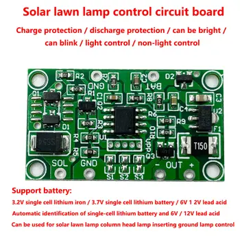 

3.7V solar lawn light controller 6V12V solar column headlight controller solar light circuit board