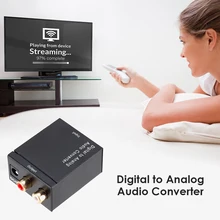 Adaptador de descodificador de Audio RCA, amplificador Digital Toslink Coaxial a analógico para decoración de Audio y música del hogar