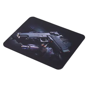 

22*18cm Guns Picture Anti-Slip Laptop Computer PC Mice Gaming Mouse Pad Mat Mousepad For Optical Laser Mouse Wholesale
