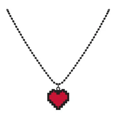 Necklace Undertale Cosplay Prince's Determination Heart Shape Necklace Keychain Brooch Badge Game Accessories Metal Anime Character Props - Цвет: Necklace