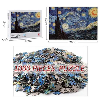 

1000 Pieces Paper Assembling Picture Landscape Puzzles Toys For Adults Children Kids Games Educational Toys Star Jigsaw Puzzles