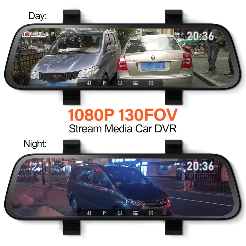 US $62.99 70mai Stream Media Rear View Mirror 935inch Car Dvr 1080p View