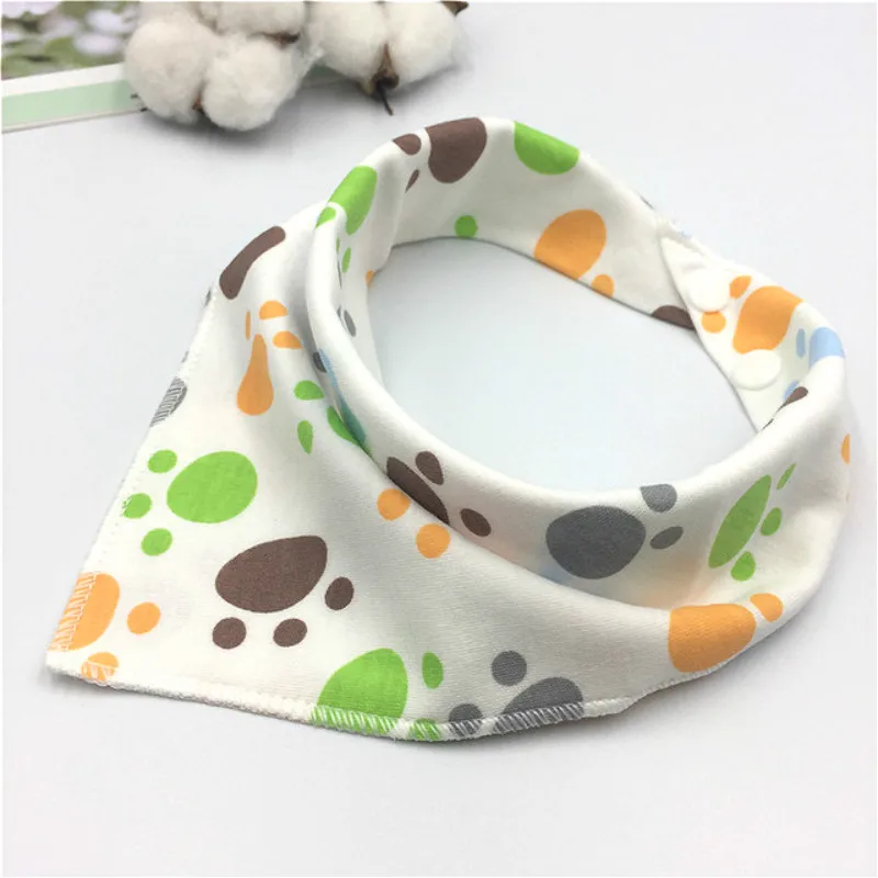 1pcs Cartoons Bib Burp Cloth Baby Bibs Boys Girls Animal Print Smock Cotton Scarf Feeding Collar Accessories | Детская одежда и