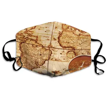 

CIGOCI Comfort Earloop Face Masks, Dustproof Anti Smog Mouth-Muffle with Adjustable Elastic Band - Windproof Earth Vintage Retro