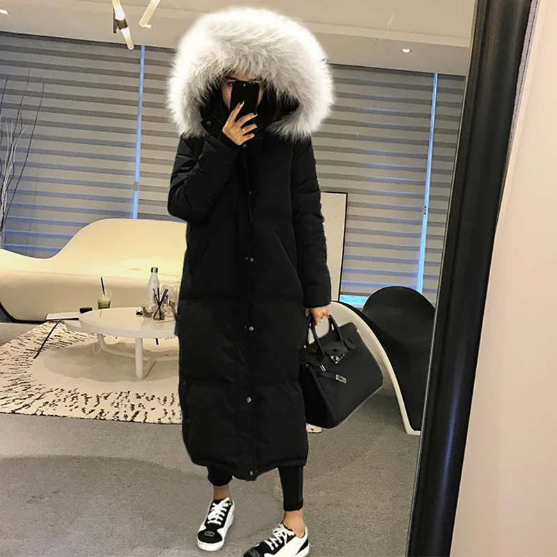 Корейское S-2XL размера плюс манто Femme Hiver Большие меховые толстовки повседневное хлопковое стеганое длинное пальто женская теплая парка Женское зимнее пальто