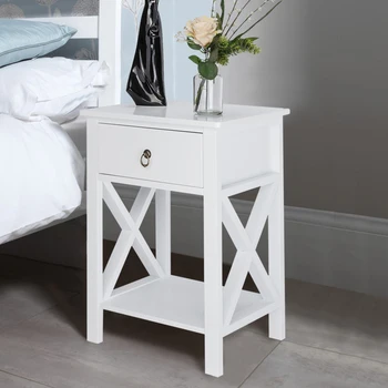 

2pcs Two-Layer Bedside Table With Drawers Nordic Simple Wood Nightstands Dresser Bedside End Table Bedroom Furniture Night Stand