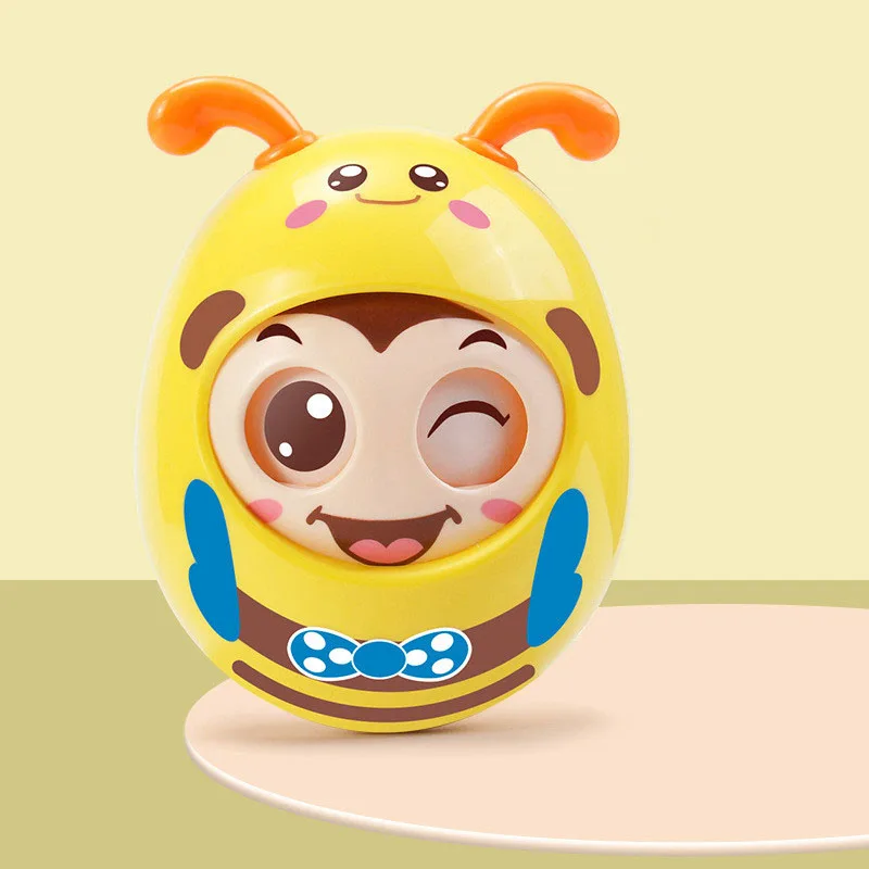 Мигающий неваляшка игрушка мультфильм круглая мигающая ранняя развивающая игрушка Детская Музыкальная погремушка игрушка для малышей зубной гель