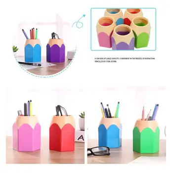 

Cute Pencil Tip Hit Color Pen Holder Creative Pen Vase Pencil Pot Makeup Brush Holder Stationery Organizador Escritorio