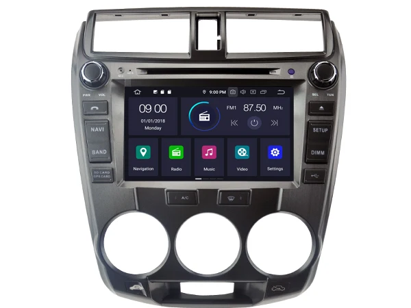 Discount AVGOTOP Android 9.0 4GB+64GB CAR DVD PLAYER for HONDA CITY IPS HD Screen NAVIGATION 7