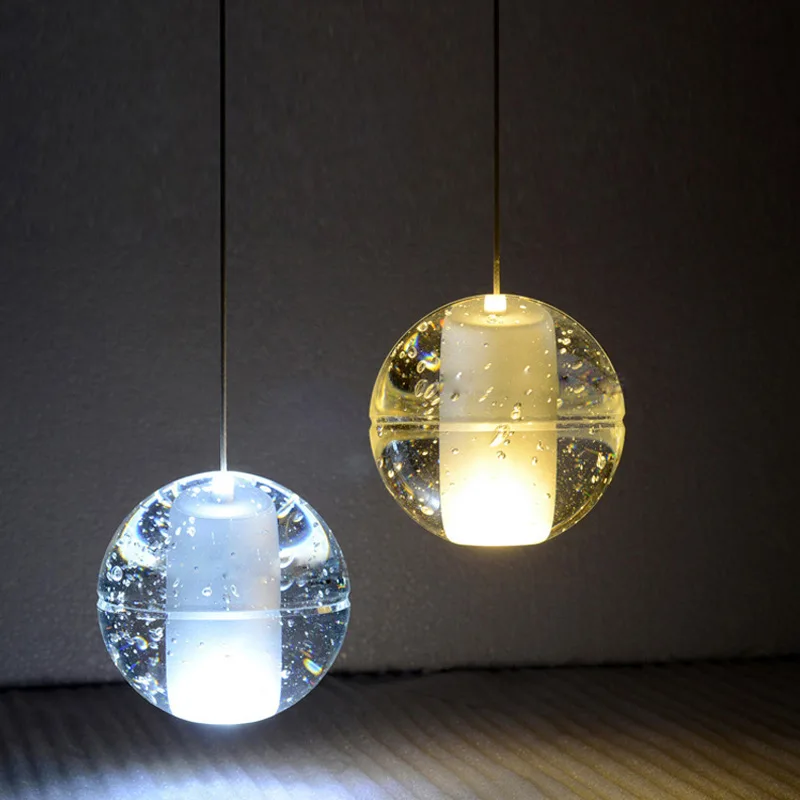Staircase Crystal Ball Chandelier G4 Chandeliers Living Room Decoration Kitchen Bedroom Pendant Lamp Modern LED Hanging Lights | Лампы и