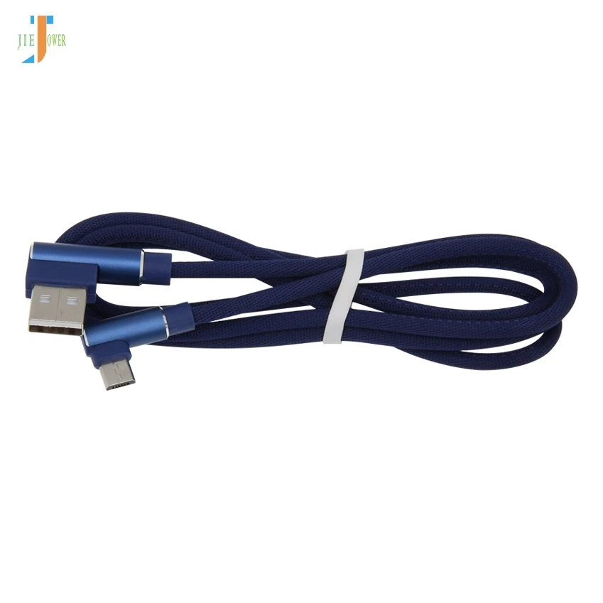 100 шт/лот 90 градусов l-образный тканевый кабель Micro USB зарядный кабельный провод для IPhone X XR samsung S7 sony C3 C5 htc 10