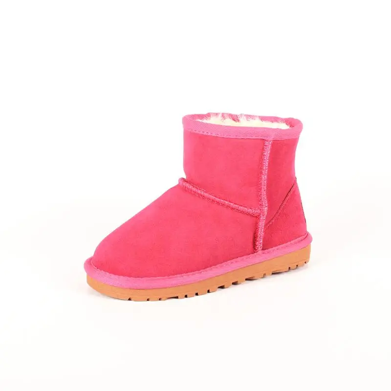 Детские кожаные зимние ботинки для девочек теплые зимние ботинки для маленьких мальчиков зимние ботинки для маленьких детей для детей 21-34 - Цвет: photo color