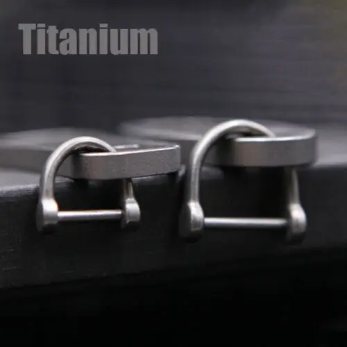 2pcs Titanium alloy Vachette Clasp Keychain Horseshoe Buckle Key Ring