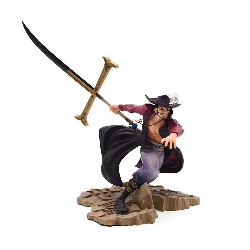 

Anime One Piece Dracule Mihawk Action Figure Cross Model Doll PVC Figure Toy for Children Collection Birthday Gift