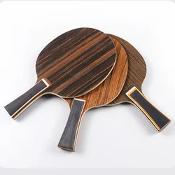 Professional Table Tennis Racket Pure Wood Blade PingPong DIY Bat High-quality Competition Ping Pong Paddle Training Long Handle