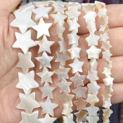 Natural Star Shell Mother of Pearl Beads for Jewelry Making - Multi - Size Loose Spacer Beads for DIY Accessories (Star)