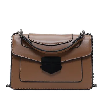 

Small Splice Crossbody Bags for Women Quality Leather Chain Strap Female Shoulder Bag Casual Flap Bag Ladies' Messenger Bag Sac