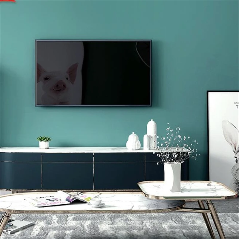 Wellyu かわいいネギグレーブルー無地壁紙現代のミニマリスト北欧スタイルリビングルームの背景壁紙 European Wallpaper Papel De Paredepapel De Aliexpress
