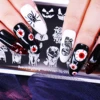 BeautyBigBang Halloween XL-001 Stamping Plates Devil Pumpkin Zombies Image Stainless Steel Stencil Nail Art Stamp Template 6