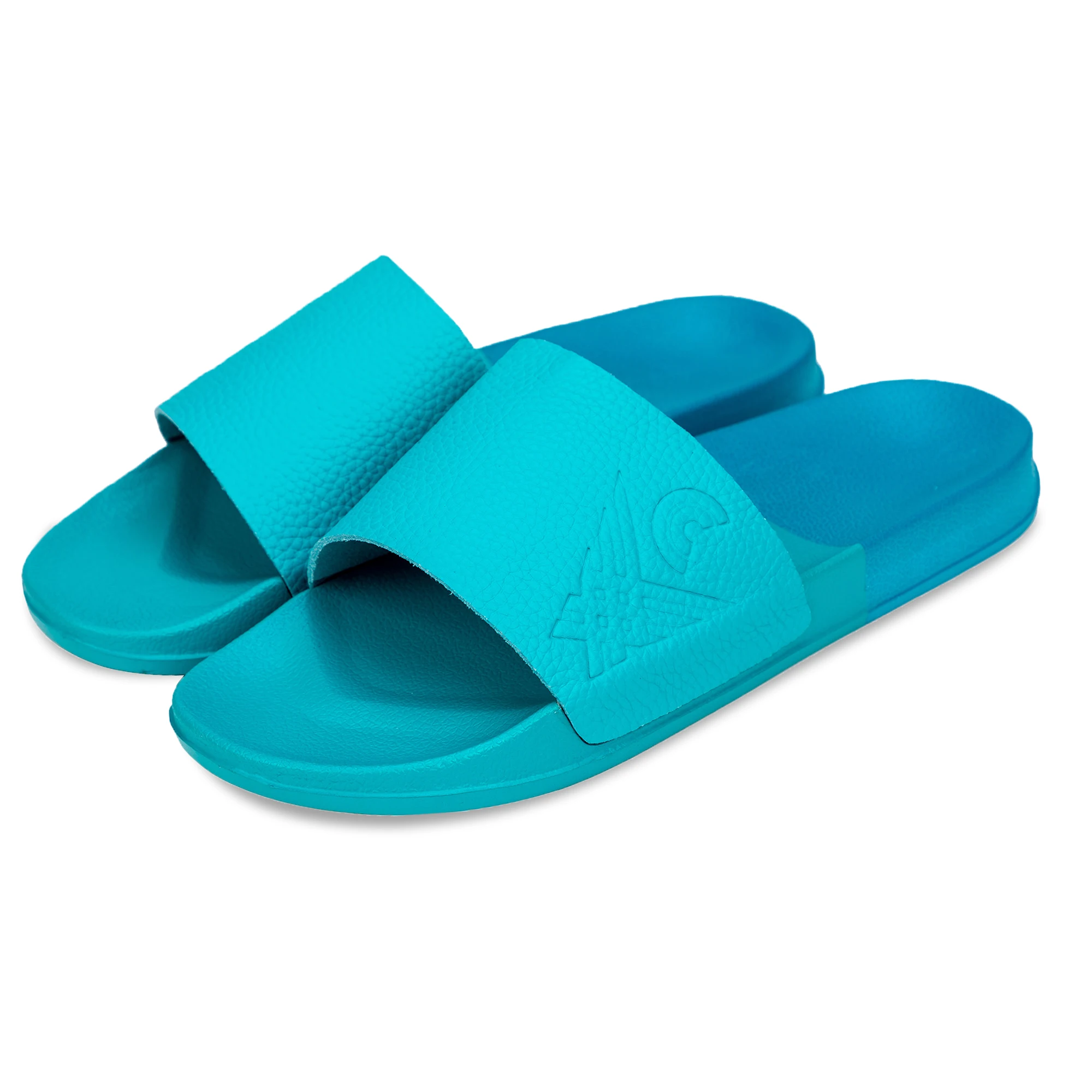 Мужские сандалии-шлепанцы; пляжные шлепанцы для душа; обувь из натуральной коровьей кожи для ванной; легкая мягкая нескользящая обувь - Цвет: Синий